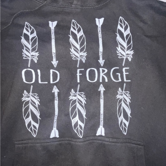 ESV Surf Co Old Forge NY Hooded Sweatshirt Black With White Size Small - Picture 2 of 7